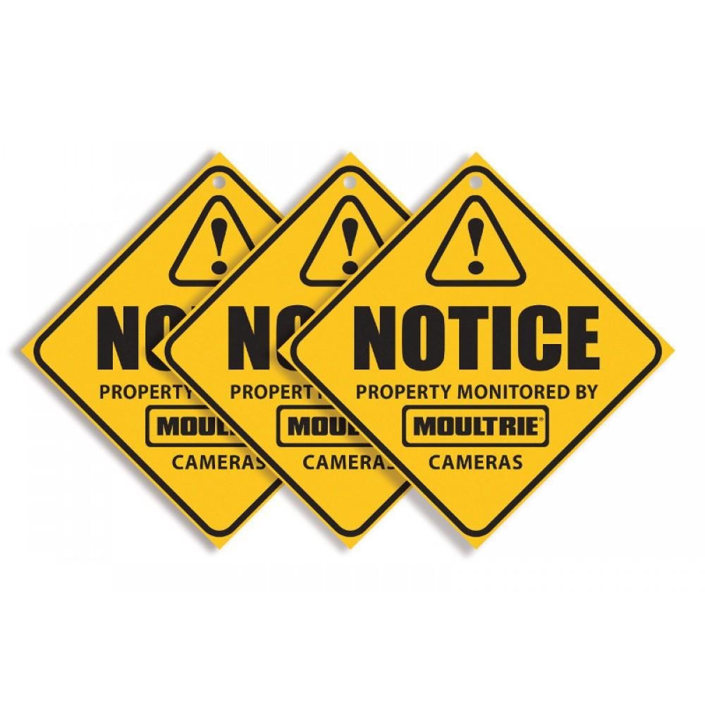 Moultrie Trail Camera Surveillance Signs (3-pack)
