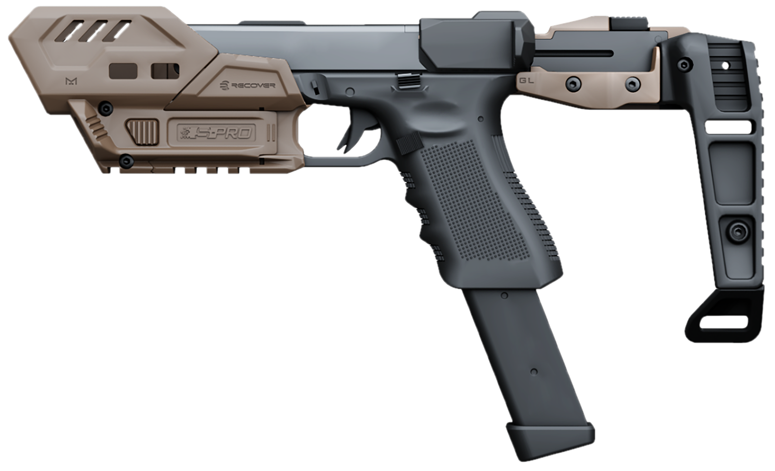 Recover Tactical SPROMGB02 S-Pro MG Conversion Kit For Glock Tan