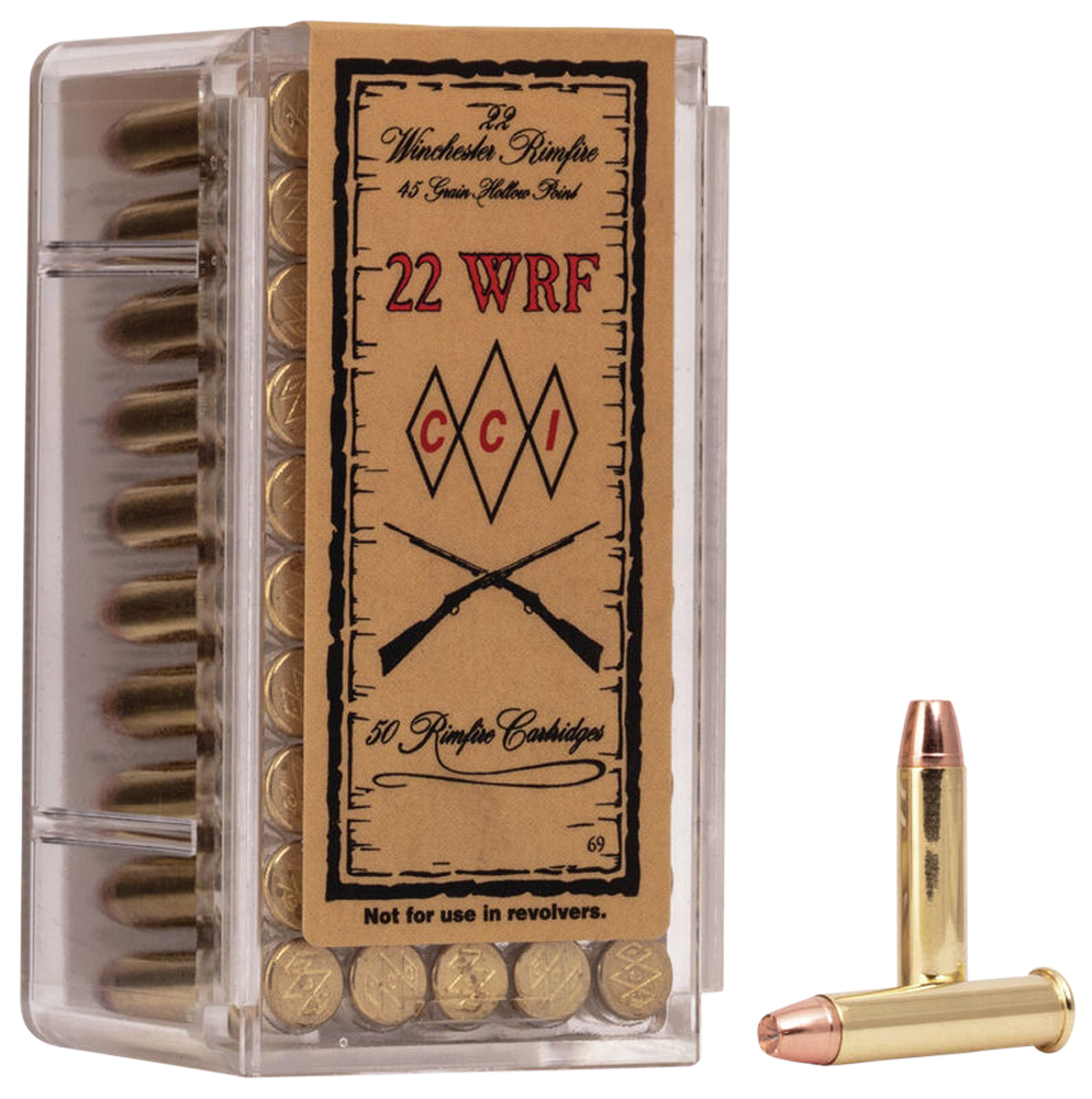 CCI 0069 Specialty WRF Rimfire 22WRF 45gr Jacketed Hollow Point 50 Per Box/40 Case