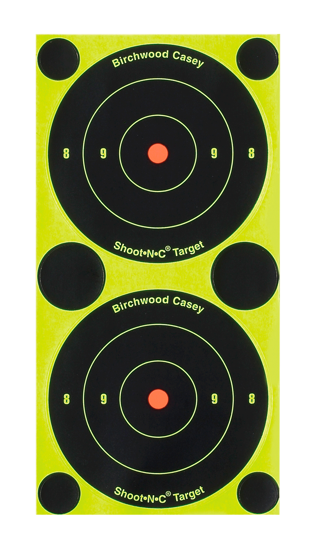 Birchwood Casey 34375 Shoot-N-C Reactive Target Self-Adhesive Paper Black/Yellow 3" Bullseye 240 Pack