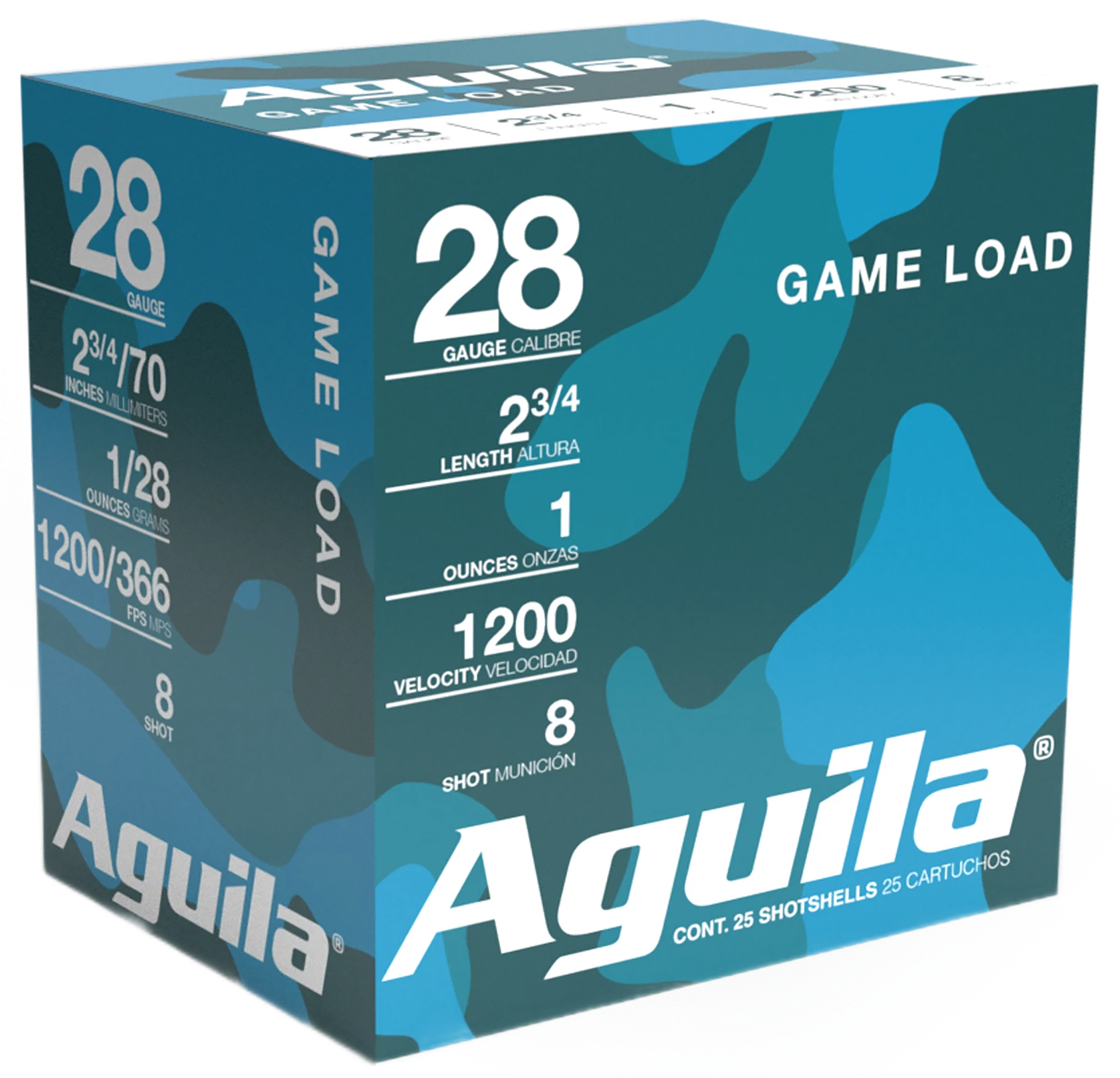 Aguila 1CHB2838 Game Load  28Gauge 2.75" 1oz 8Shot 25 Per Box/20 Case