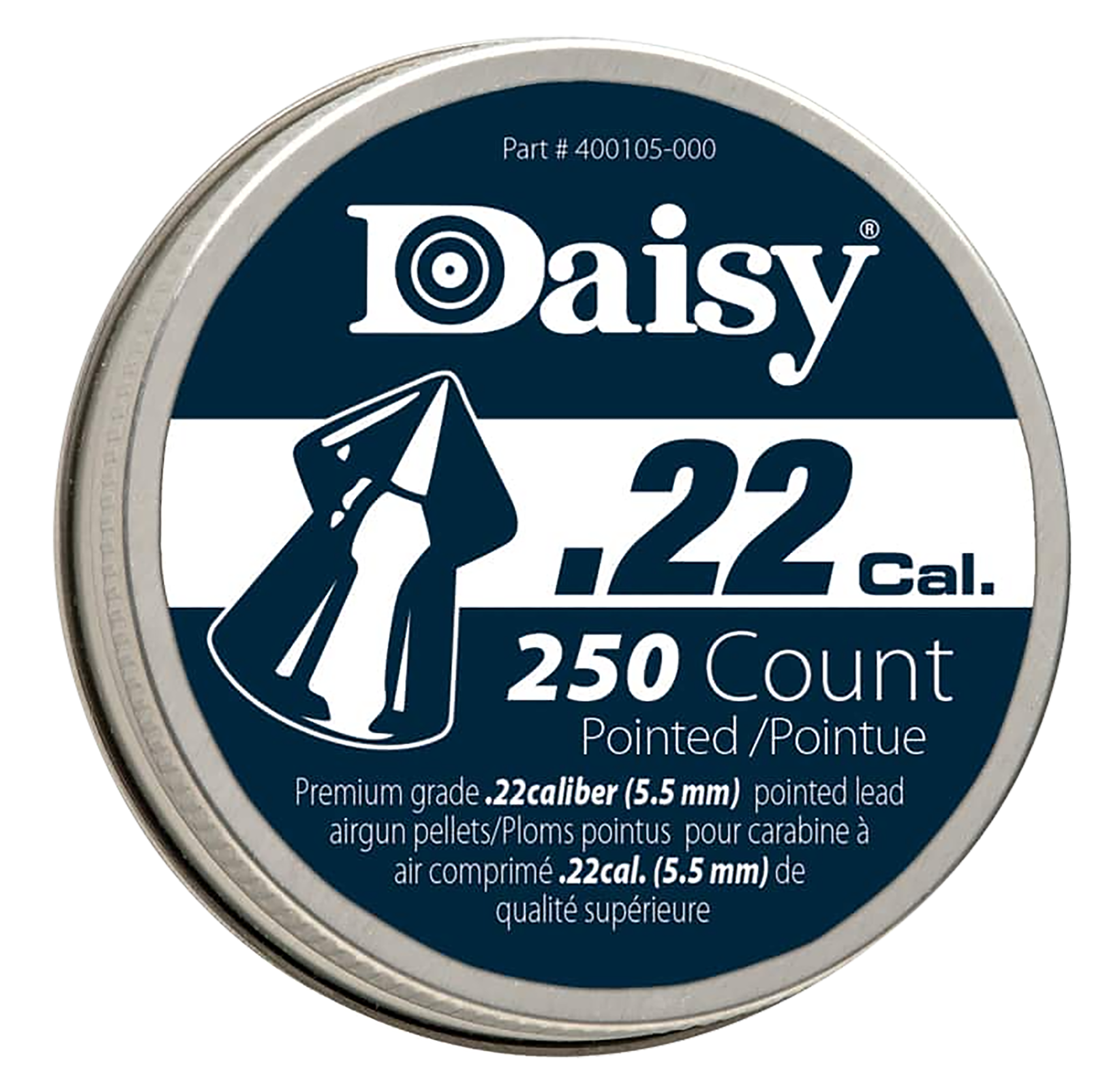 Daisy 997922512 PrecisionMax Premium 22 Lead Pointed Field Pellet 250/Tin