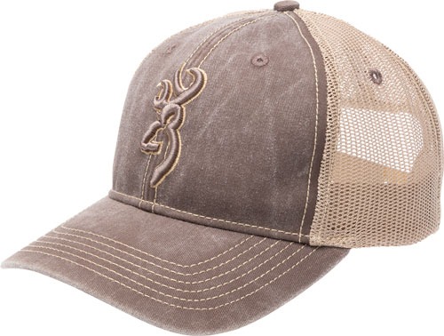 BROWNING CAP COLCORD MESH BACK BROWN OSFM*