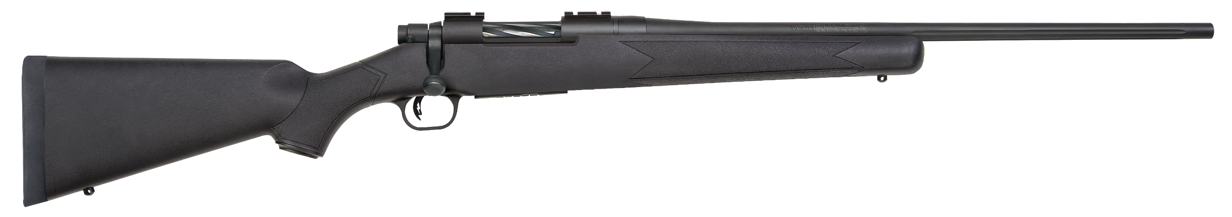 Mossberg 27909 Patriot  Full Size 6.5 Creedmoor 5+1 22" Matte Blued Fluted Barrel, Matte Blued Stainless Steel Receiver Drilled & Tapped, Black Fixed Synthetic Stock, Right Hand