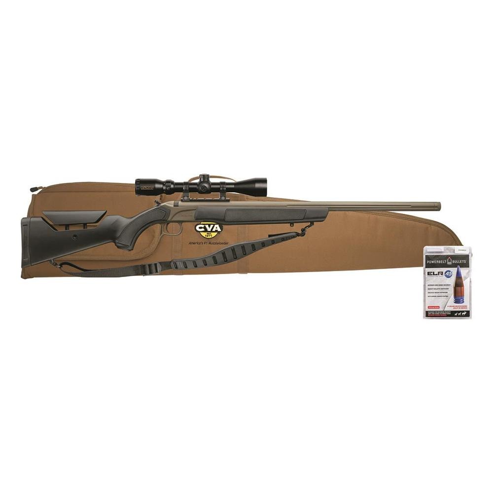 CVA ACCURA LR-X 50 CAL Cerakote FDE KonusPro 4-12x44 IR BDC Reticle