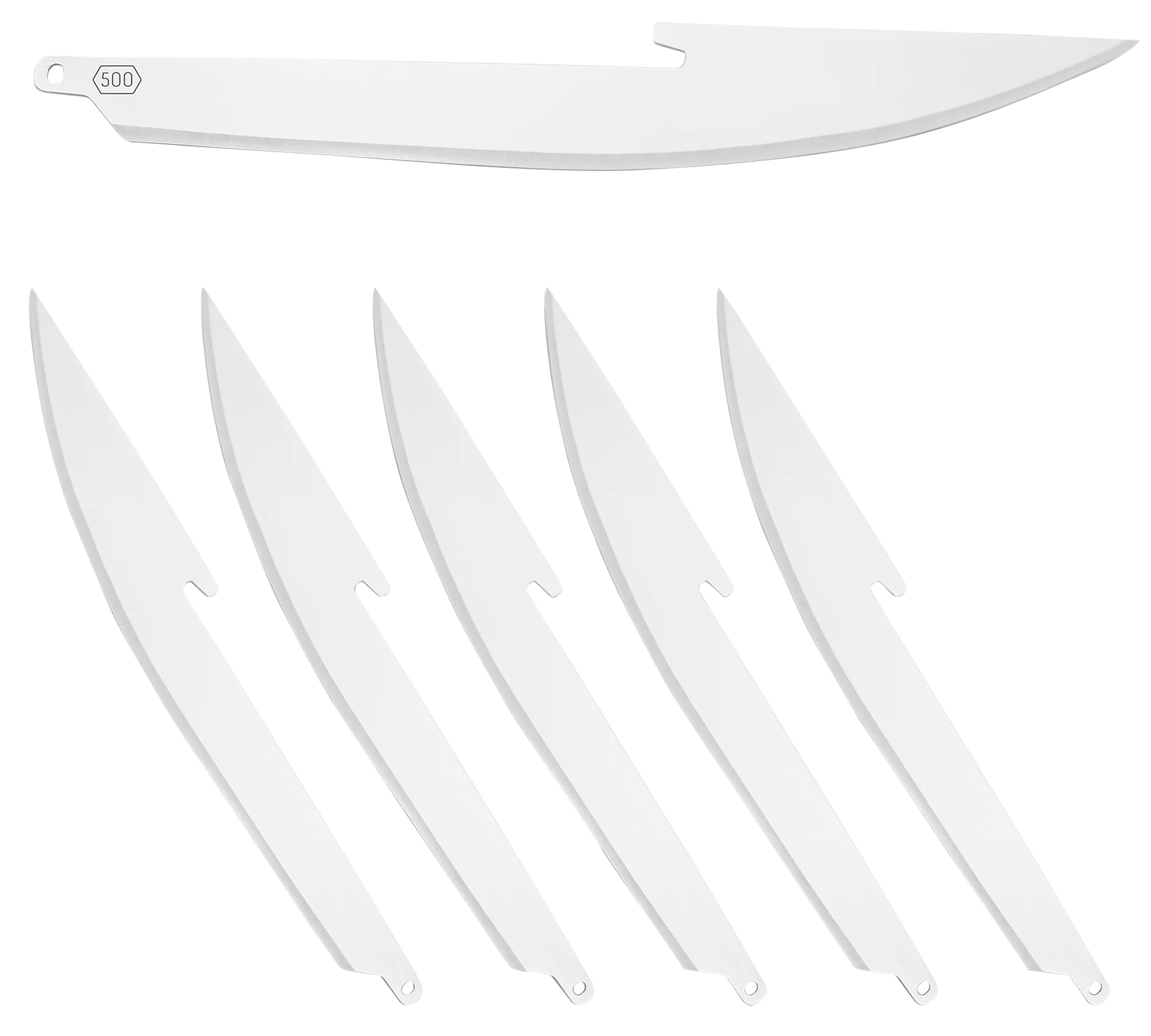 Outdoor Edge RR506 Replacement Blades 500 6 Blades, Boning/Fillet 5" 420J2 SS Blade