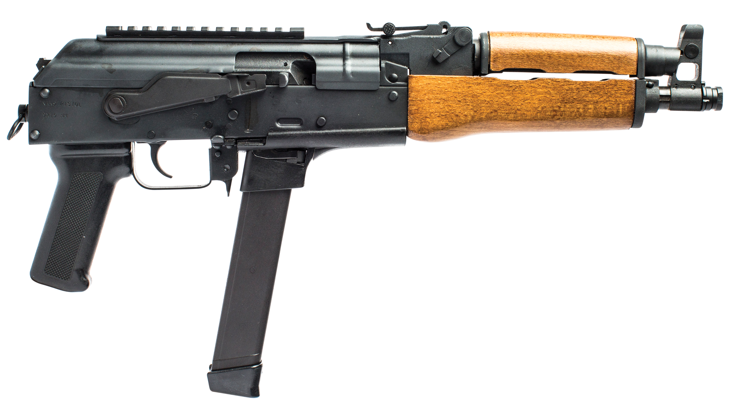 Century Arms HG3736N Draco NAK9 9mm Luger 33+1 11.14" Barrel, Stamped Receiver, Picatinny Optics Rail, Polymer Grip, Includes 1 Magazine, (Glock 17 & 19 Magazine Compatible)