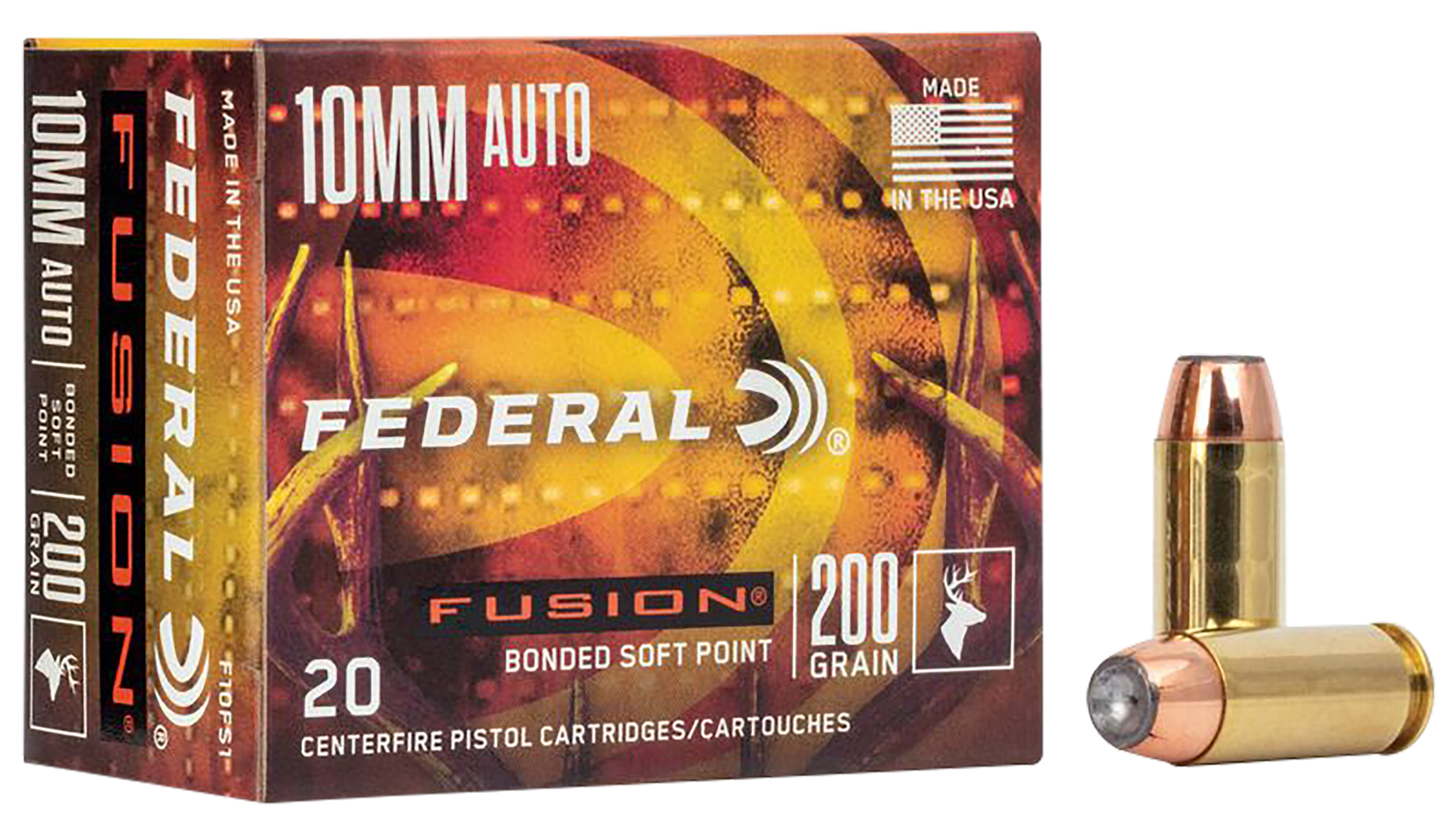 Federal F10FS1 Fusion Handgun 10mmAuto 200gr Fusion Soft Point 20 Per Box/10 Case