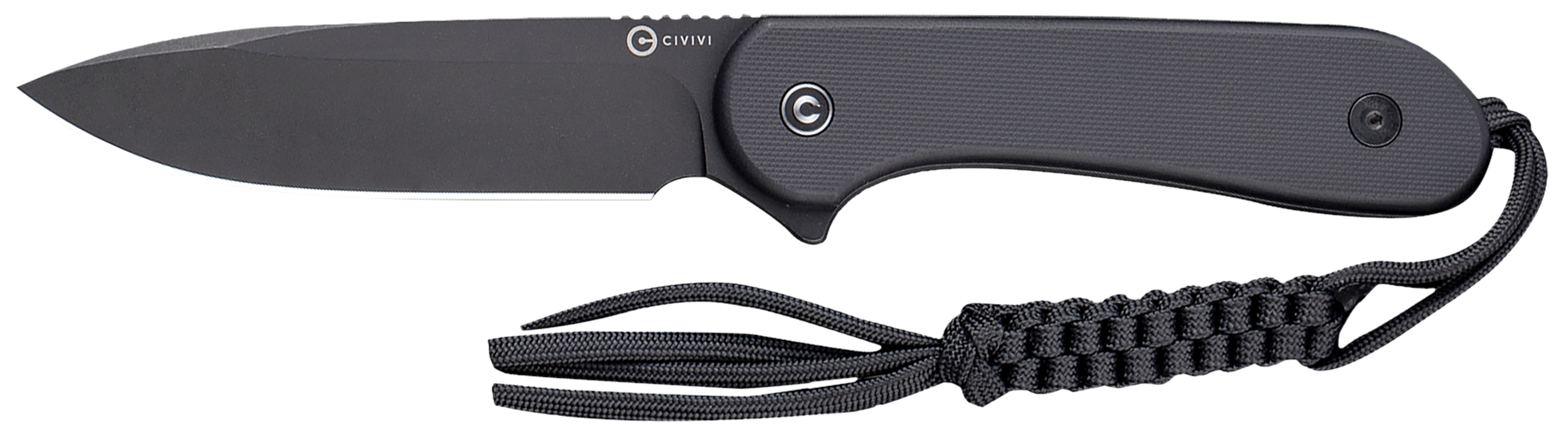 Civivi Knives C2105A Elementum 3.98" Fixed Plain Black Stonewashed D2 Steel Blade, 4.50" Black G10 Handle