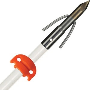AMS BOWFISHING FIBERGLASS ARROW CHAOS POINT WHITE W/SS