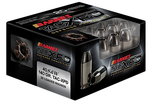 Barnes Bullets 21554 TAC-XPD Defense Handgun 40S&W 140gr 20 Per Box/10 Case