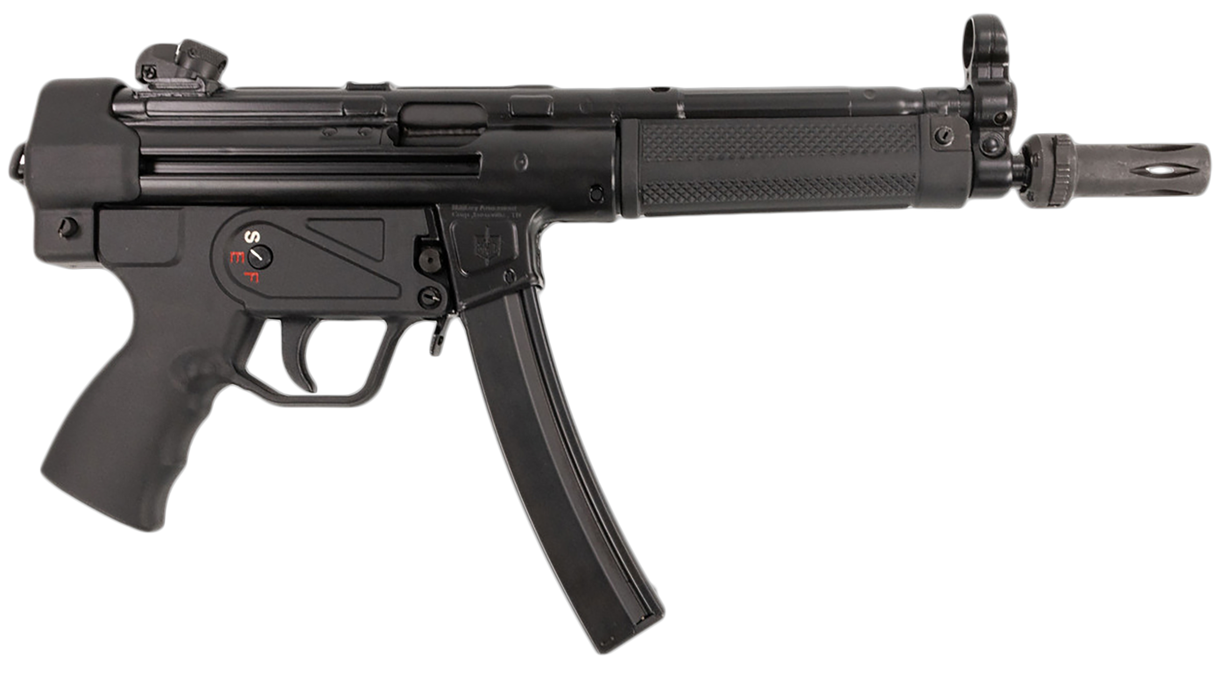 MAC 12750004 5  9mm Luger 30+1 8.90" Black Phosphate Steel Threaded Barrel, Black Phosphate Optics Ready Receiver/Frame, Black Grip, Ambidextrous
