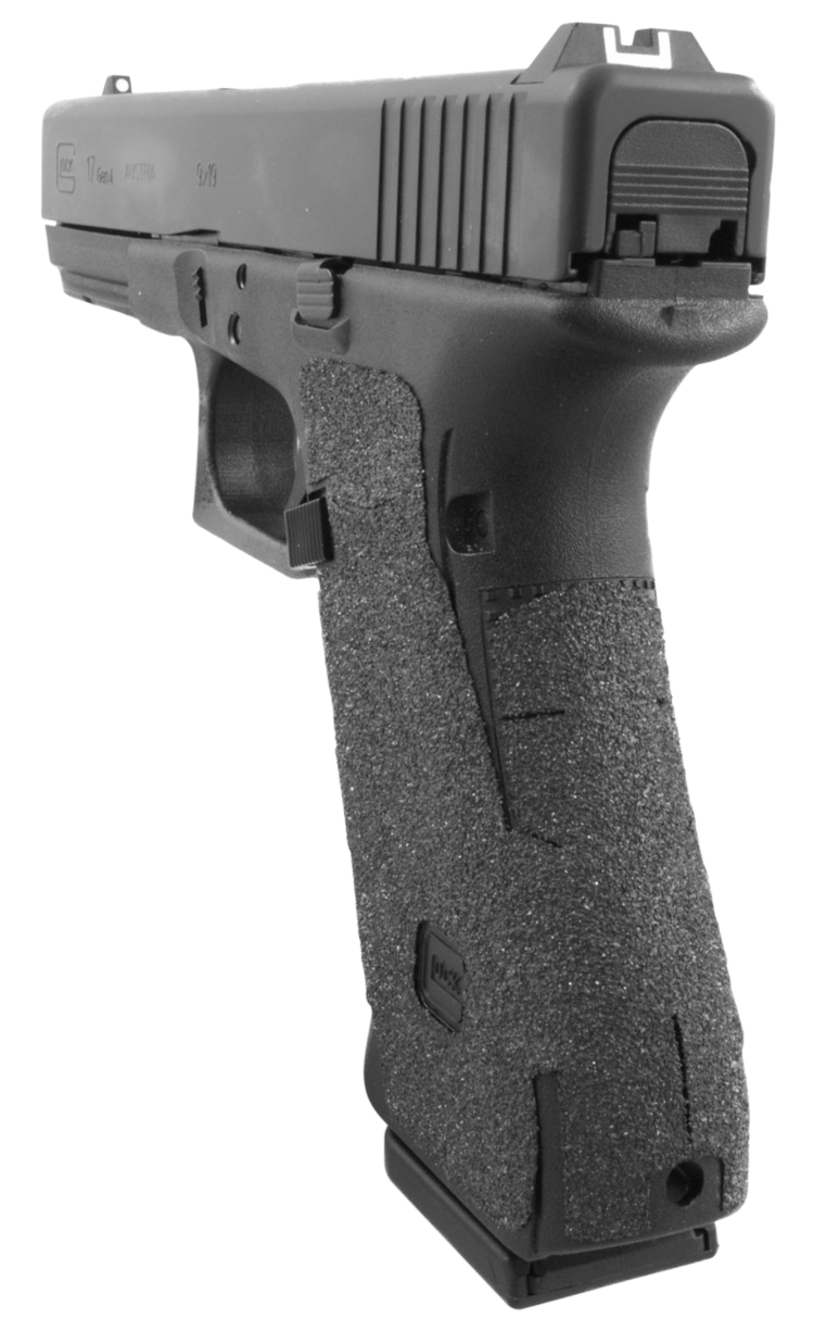 Talon Grips 113G Adhesive Grip Compatible w/ Glock 17/22/24/31/34/35/37 Gen4 w/No Backstrap, Black Textured Granulate
