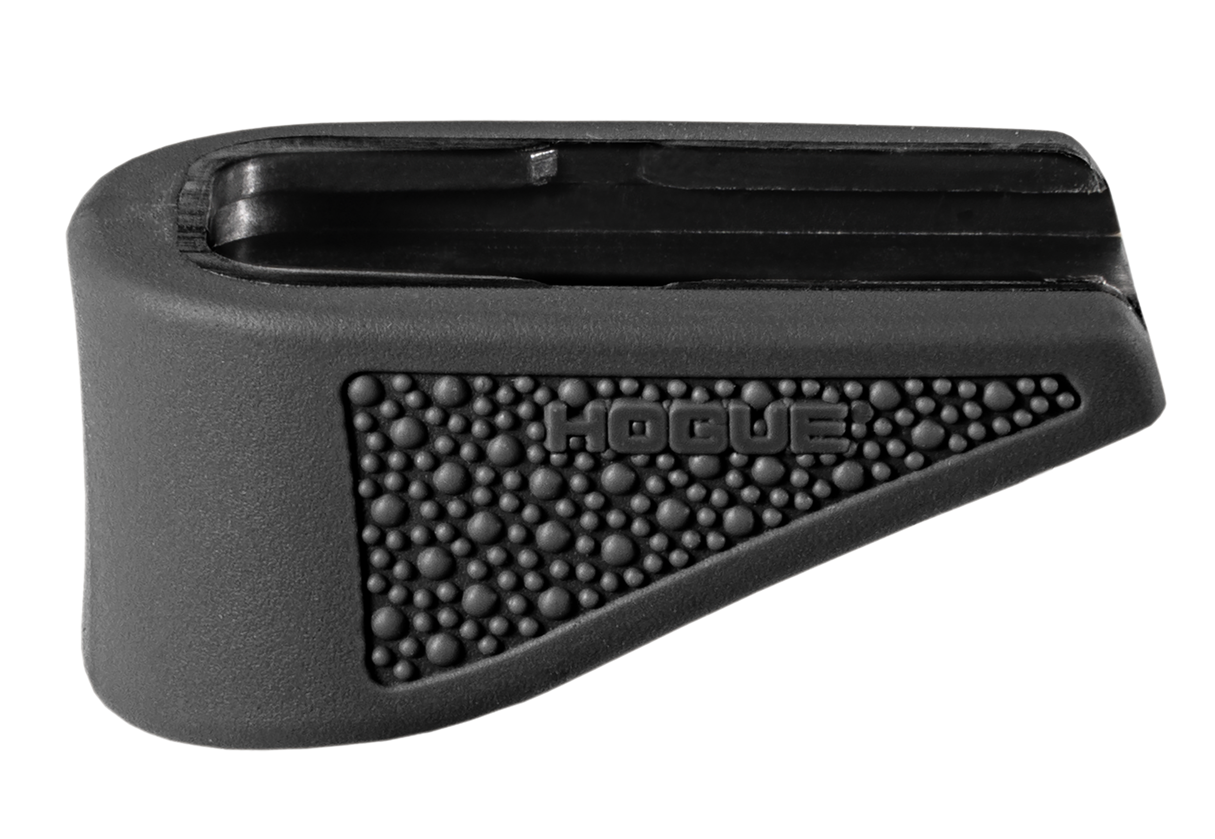 Hogue 18230 Extension Base Pad Fits Glock 43 Compatible w/ 6rd Magazine Black Overmolded Rubber