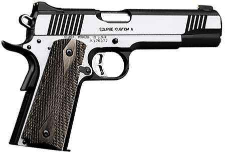 Kimber Mfg.,inc 3200122CA Eclipse Custom II (CA) 10mm 8+1 5 Brush Polished Front Serrations Stainless Steel Slide Laminated Gray/Black Double Diamond Grip