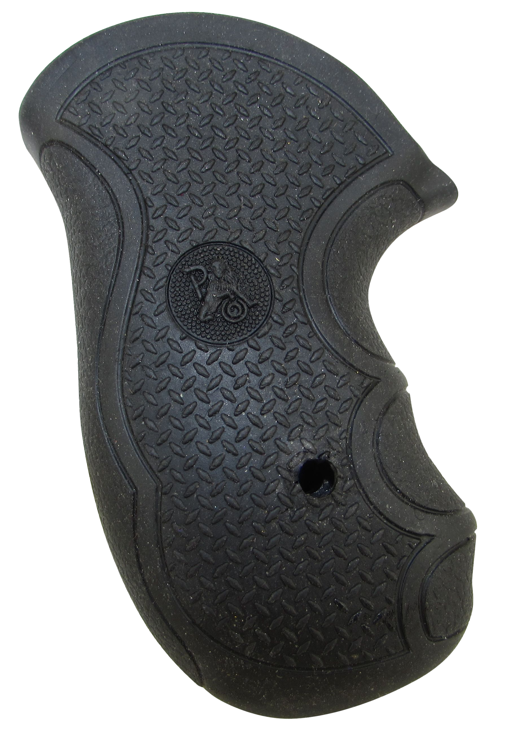 Pachmayr 02483 Diamond Pro Grip Diamond Checkering Black Rubber with Finger Grooves for Ruger SP101