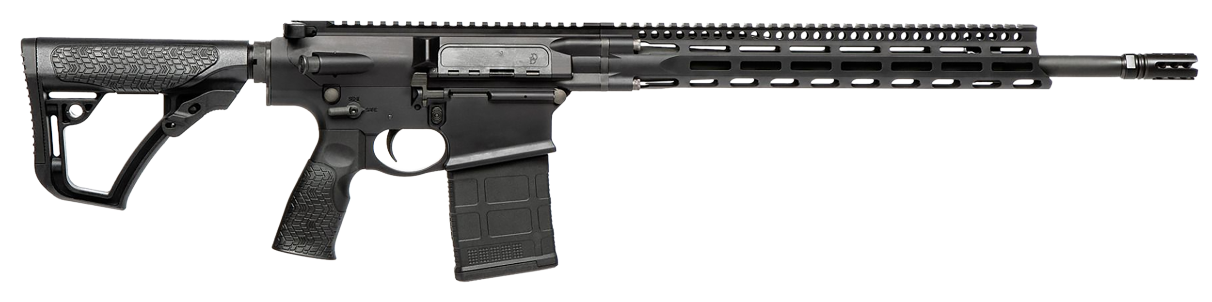 Daniel Defense 0215813210055 DD5 V4 *CA Compliant 7.62x51mm NATO 18" 10+1 Black Hard Coat Anodized Black Phosphate 6 Position w/SoftTouch Overmolding Stock Black Polymer Grip