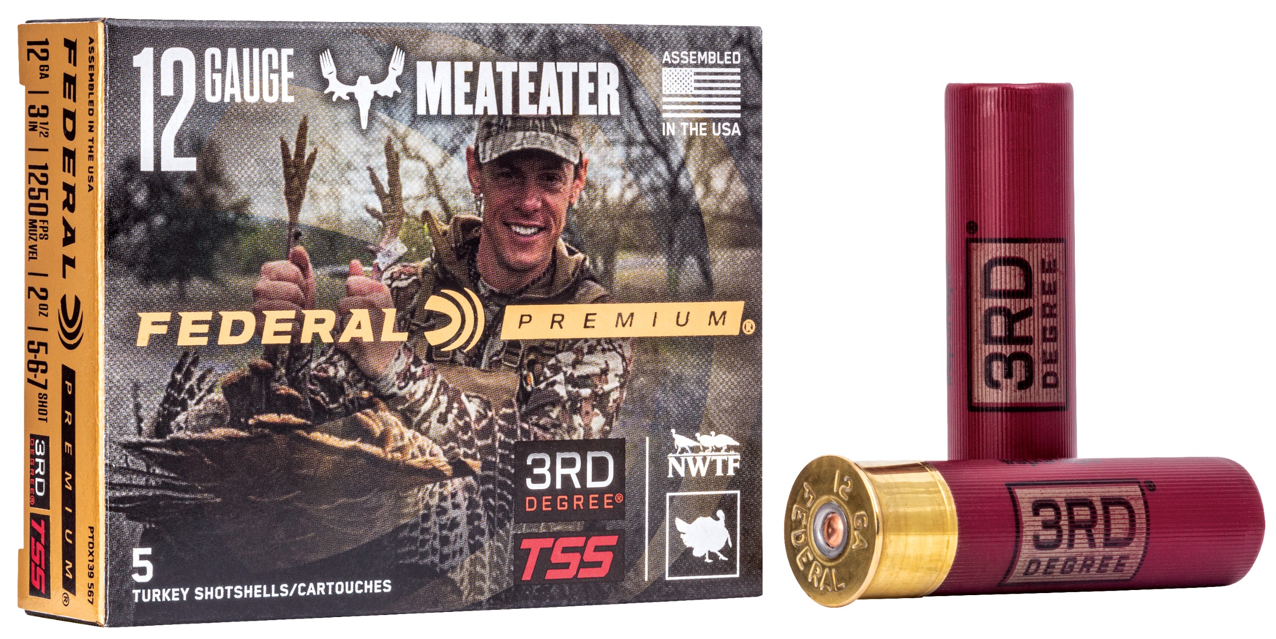 Federal PTDX139567 Premium 3rd Degree 12Gauge 3.50" 2oz 5/6/7Shot 5 Per Box/50 Case