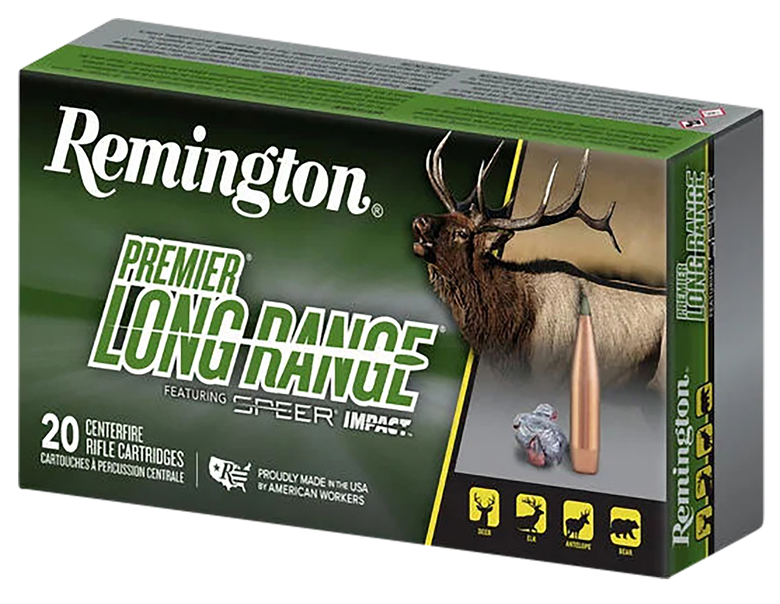 Remington Ammunition R21343 Premier Long Range 7mmRemMag 175gr Speer Impact 20 Per Box/10 Case