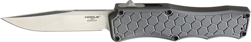 HOGUE EXPLOIT 3.5" OTF AUTO ALUMINUM CLIP POINT BLADE GREY