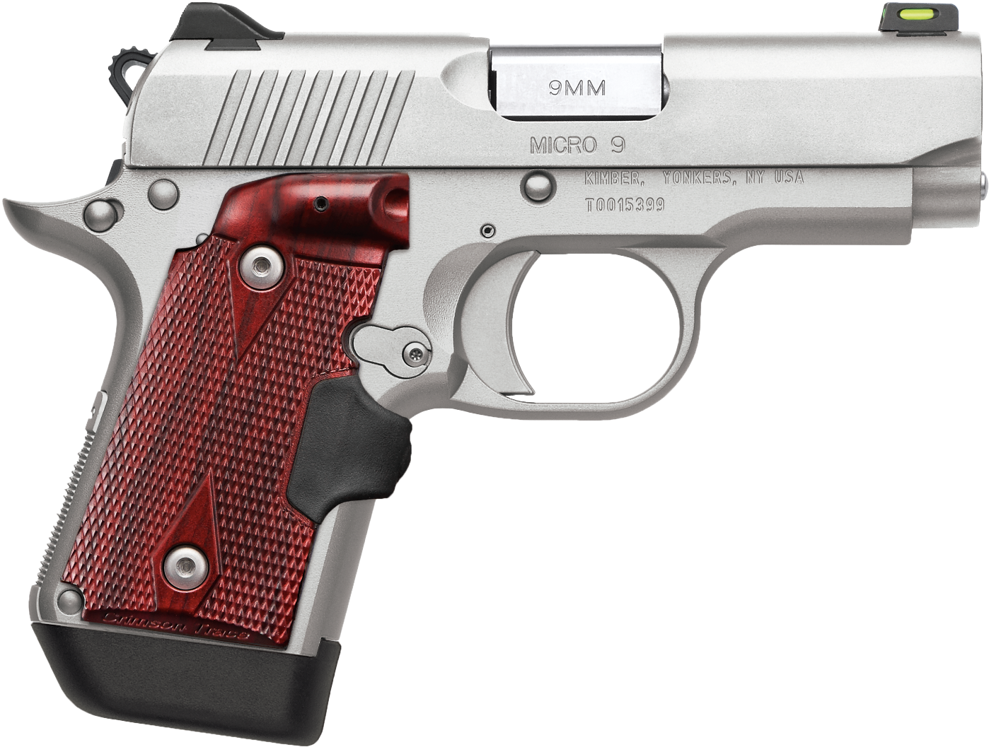 Kimber mfg.,inc 3700482 micro 9 stainless steel 9mm 7+1 3.15" satin sil...-img-0