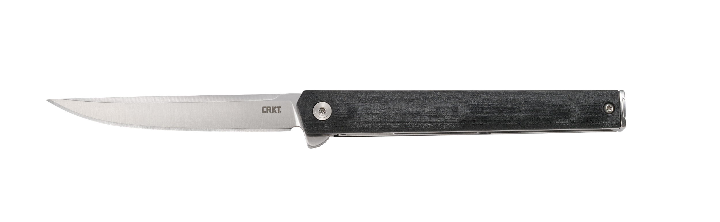 CRKT 7097 CEO 3.35" Folding Plain Satin AUS-8A SS Blade/ Black GRN Handle Includes Pocket Clip