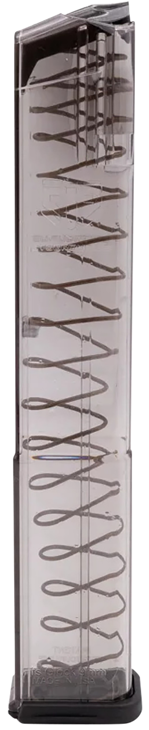ETS Group GLK18G2 Pistol Mags 32rd Extended w/Gen2 Floor Plate 9mm Luger Compatible w/ Glock 17/18/19/19X/26/34/45 Clear Polymer