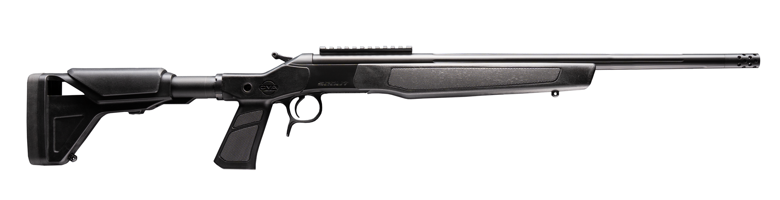 CVA CR4441XP Scout XP 400 Legend 1rd 20" Matte Stainless Steel Threaded Barrel & Receiver w/Picatinny Rail, Graphite Black Adjustable Synthetic Stock
