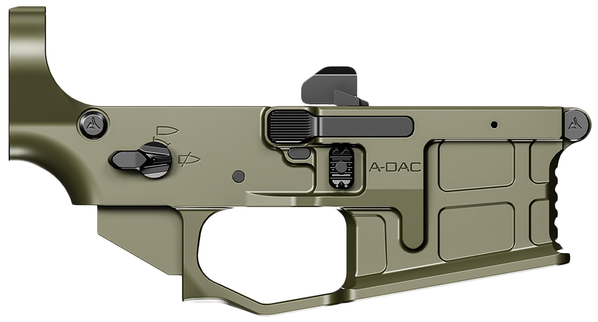 Radian Weapons R0391 A-DAC 15 Lower Receiver OD Green, Fully Ambi Controls, Talon 45/90 Safety, Ext. Bolt Catch, Left-Side Mag Release, Right-Side Bolt Release, Enhanced Takedown Pins