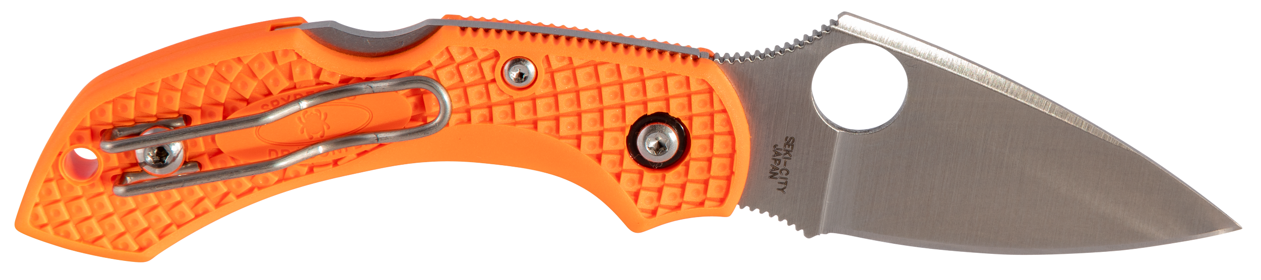 Spyderco C28POR2 Dragonfly 2 2.30" Folding Drop Point Plain VG-10 SS Blade Orange FRN Handle Includes Pocket Clip