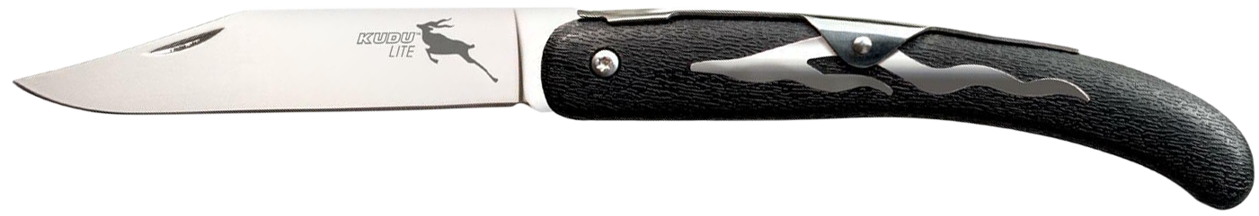 Cold Steel CS20KJ Kudu Lite 4.25" Folding Plain Polished 5Cr15MoV SS Blade/Black Woodgrain Zy-Ex Handle