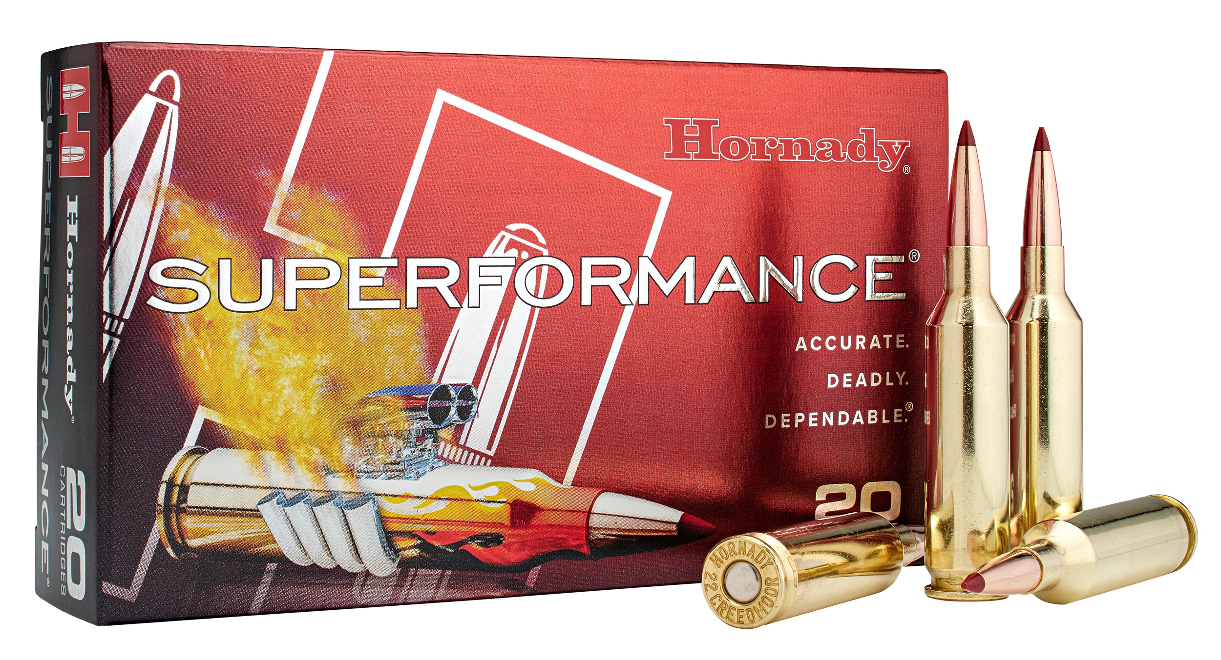Hornady 83413 Superformance  22Creedmoor 65gr CX 20 Per Box/10 Case