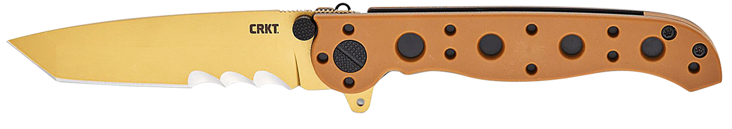 CRKT M16-10DZ M16-10DZ  EDC 3.03" Folding Part Serrated Desert Tan D2 Steel Blade, Desert Tan GRN Handle