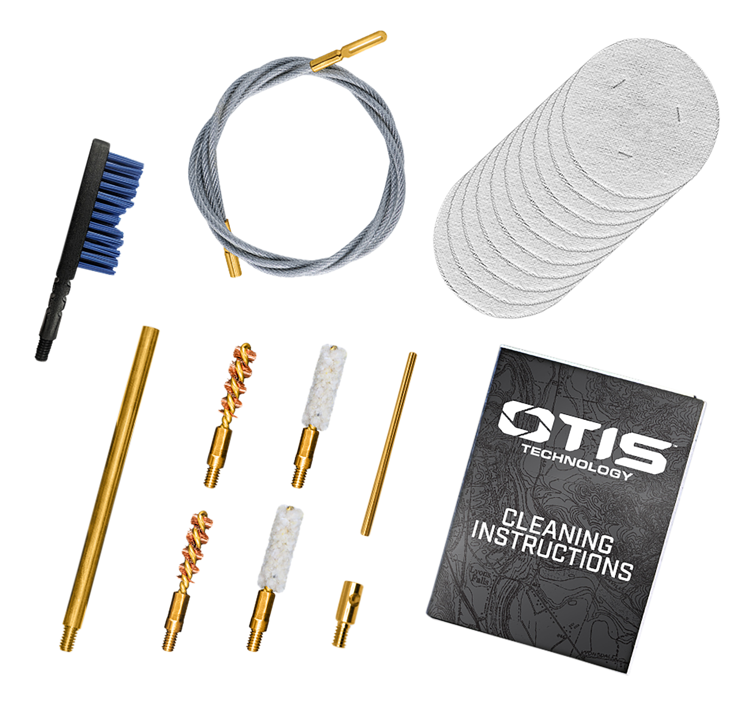Otis FG70122 Patriot Cleaning Kit .17/.22Cal Handgun/Rifle/15 Pieces Yellow Plastic Box Case