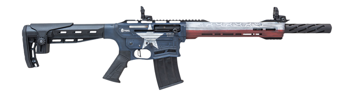 Citadel CBOSS2512-TEX Boss25 12 Gauge 3" 5+1 18.75" Threaded Barrel, Texas Flag Steel Receiver w/Picatinny Rail, Adj Comb Synthetic Butt Stock, Picatinny Rail Forend, Polymer Grip
