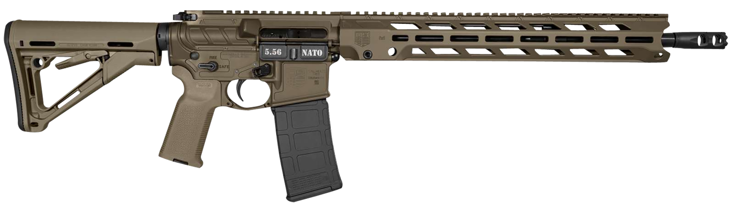 Diamondback DB1784K101 DB15 5.56x45mm NATO 30+1 16", OD Green, 15" M-Lok Anti-Rotation Handguard, Magpul CTR Stock & K2 Grip, Obsidian Muzzle Brake, Ambi Safety