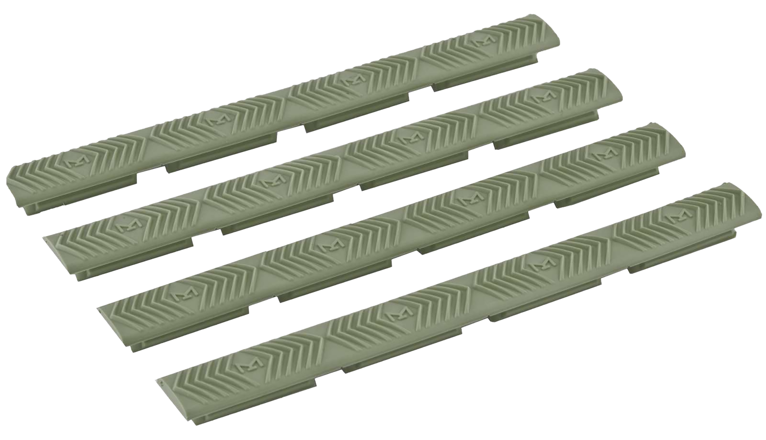Ergo 4332OD WedgeLok Slot Cover  OD Green Rubber, 7 Slot Low Profile w/Aggressive Texture 4 Per Pack