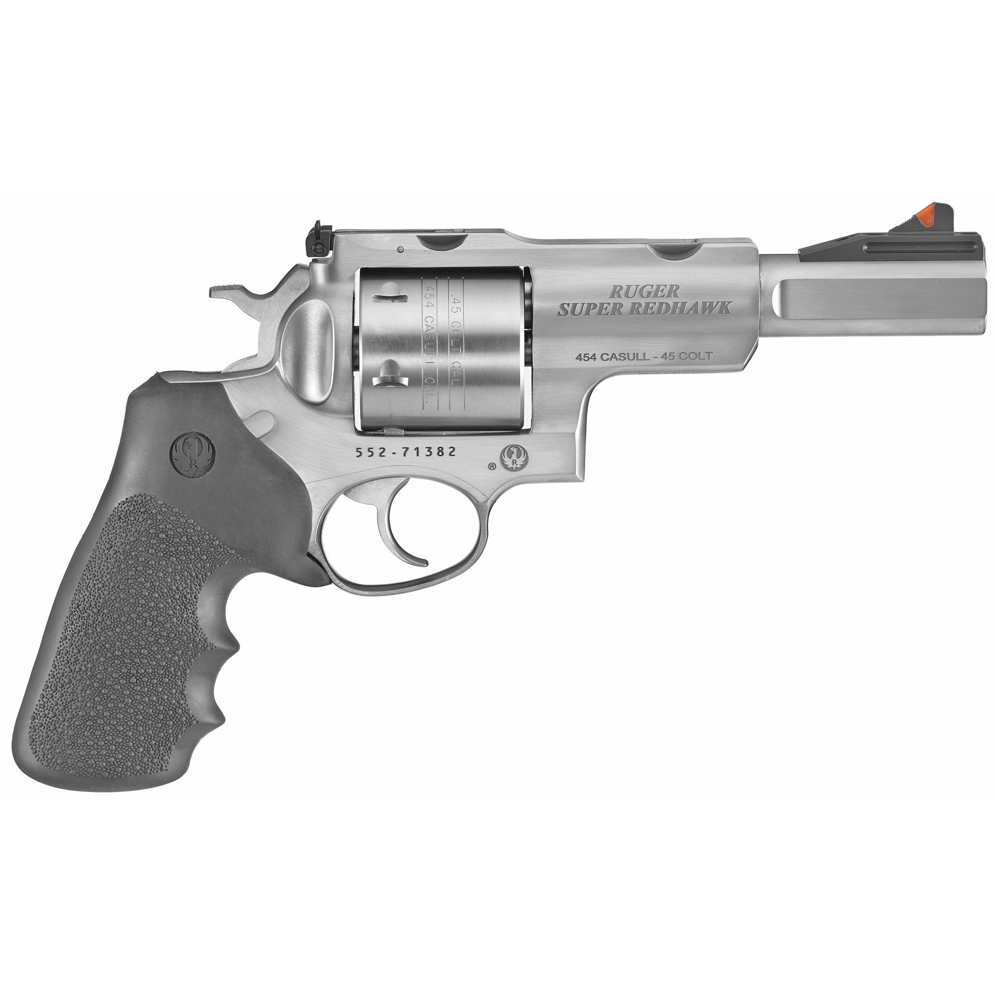 RUGER SUP RDHWK 454CAS 5" 6RD RBR/WD