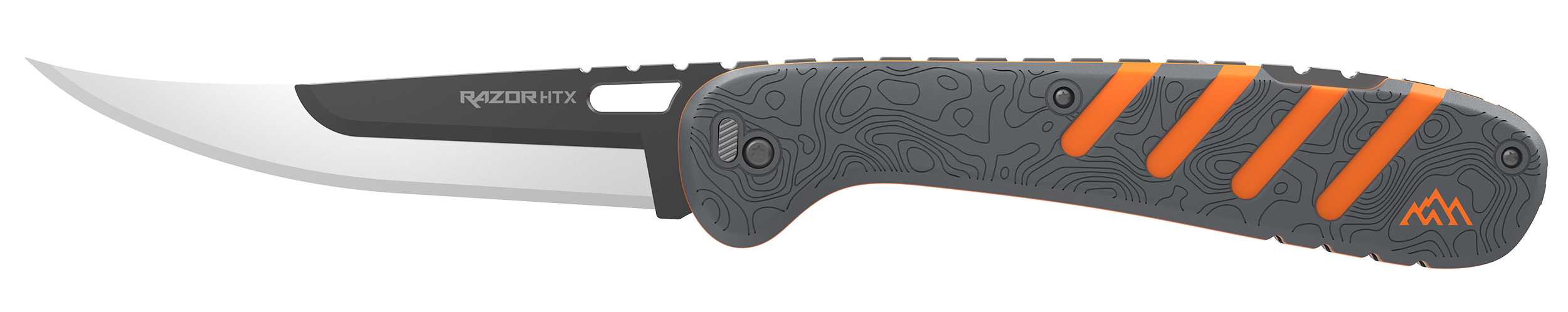Outdoor Edge HTX50Y6C Razor HTX  5" Folding Plain 420J2 SS Blade Gray/Orange