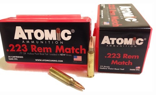 ATOMIC 223 REM 77GR MATCH BTHP 50RD 10BX/CS <<