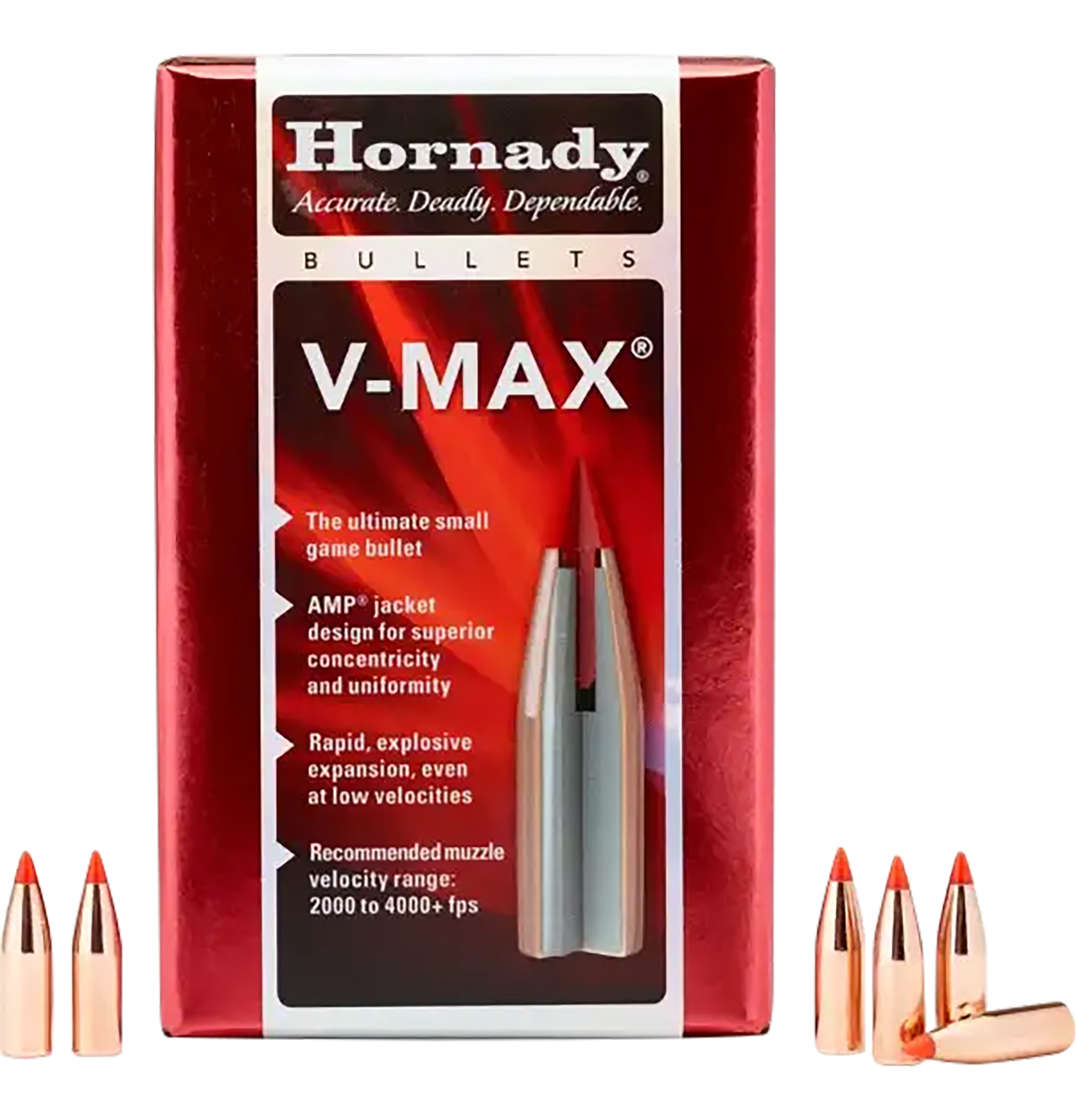 Hornady 22721 V-Max 6.8mm .277 110 gr V Max 100 Per Box/ 25 Case