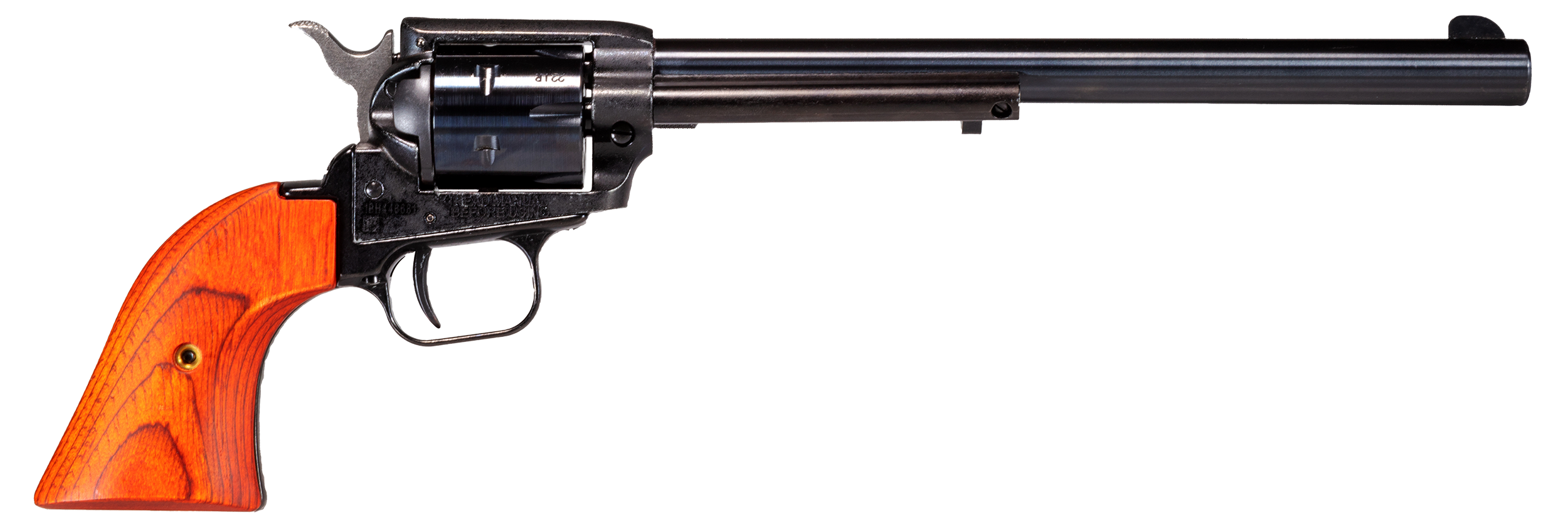 Heritage Mfg RR22MB9 Rough Rider 22 LR/22 WMR 6 Shot, 9" Black Steel Barrel, Black Zinc Alloy Frame, Black Cylinder, Cocobolo Grip, Exposed Hammer