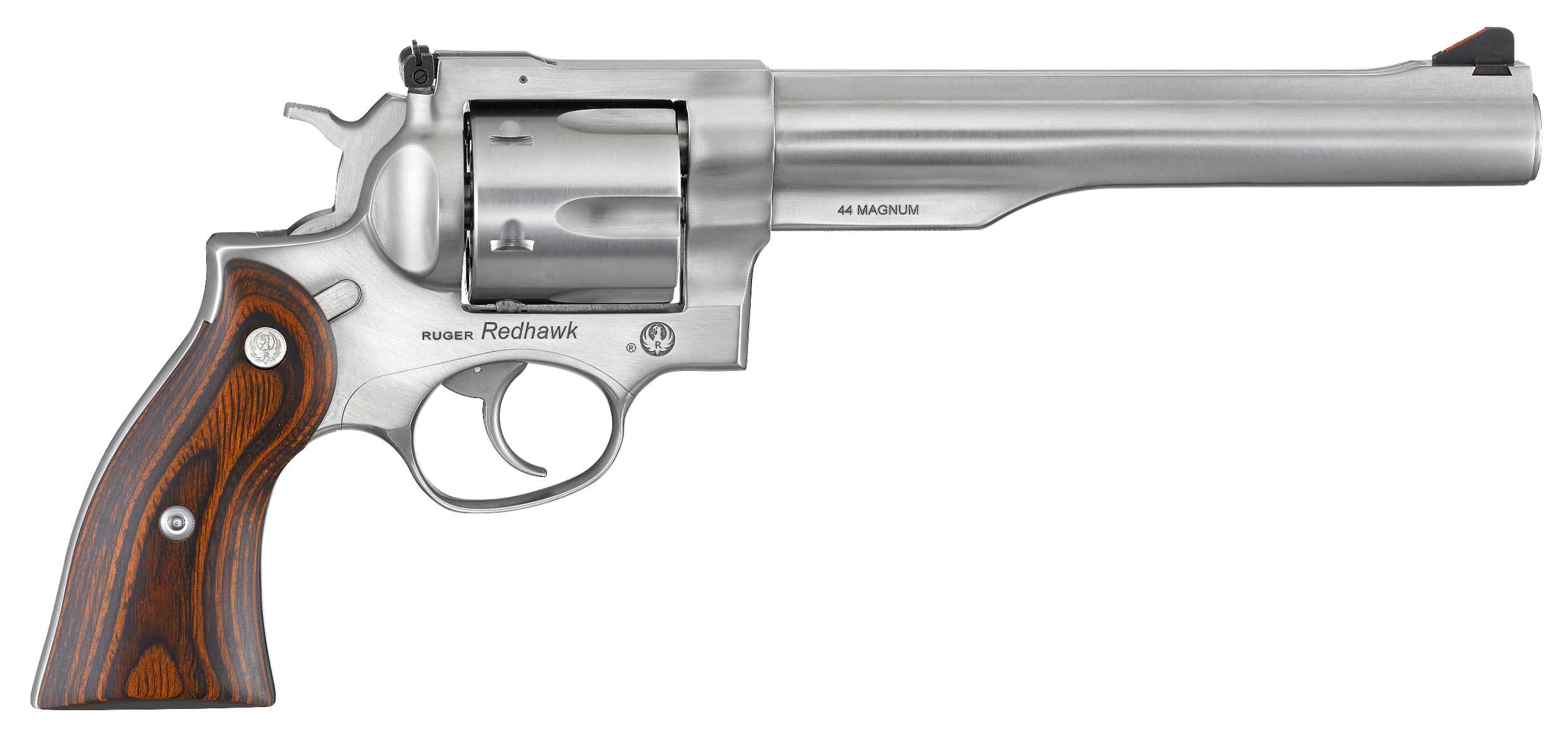 Ruger 5041 Redhawk  Large Frame 44 Special/44 Rem Mag 6rd, 7.50" Satin Stainless Steel Barrel, Dual Chambered Satin Stainless Cylinder & Frame, Hardwood Grip