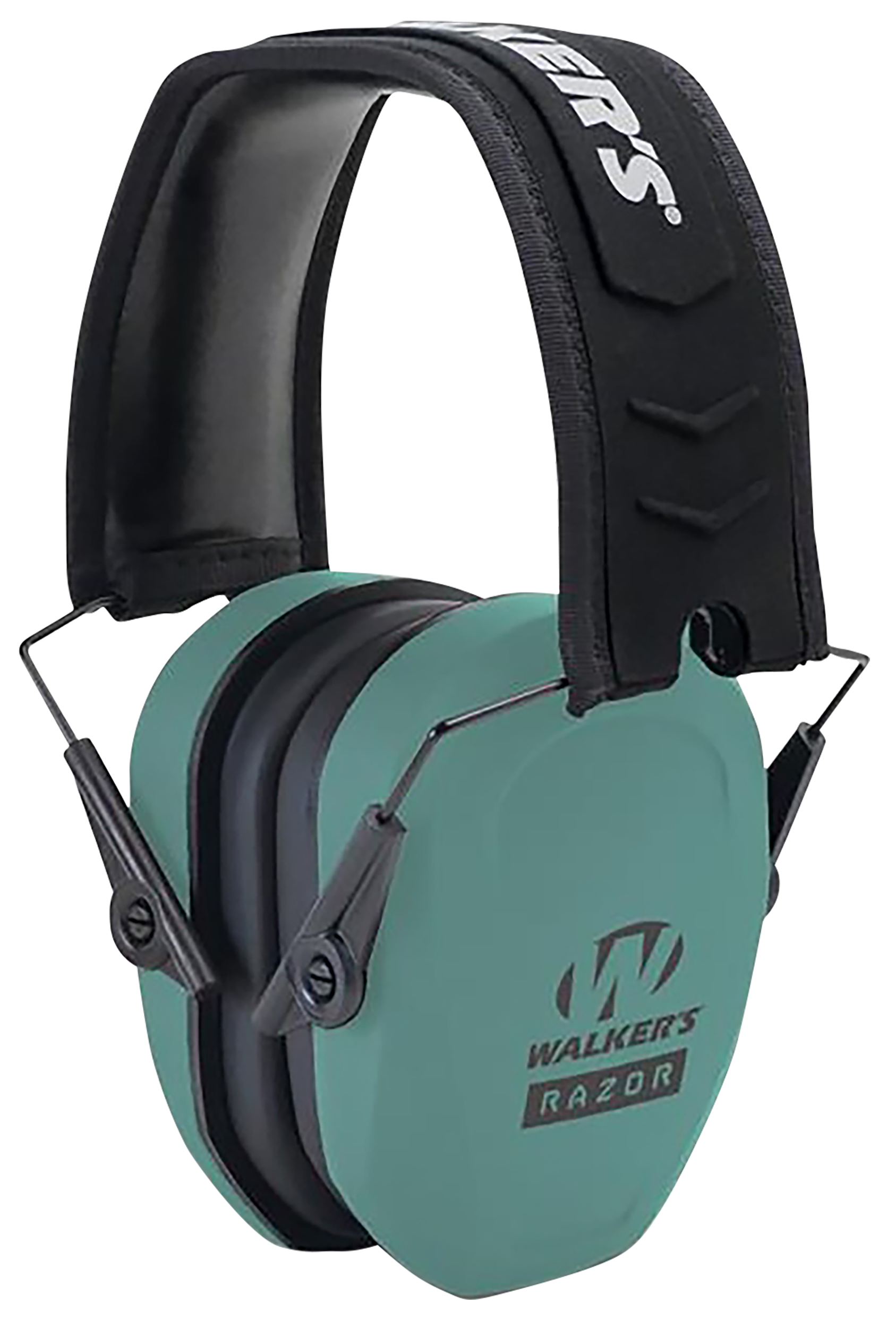 Walker's GWPRSMPASTL Razor Slim Passive Muff 27 dB Over the Head Teal/Black Polymer