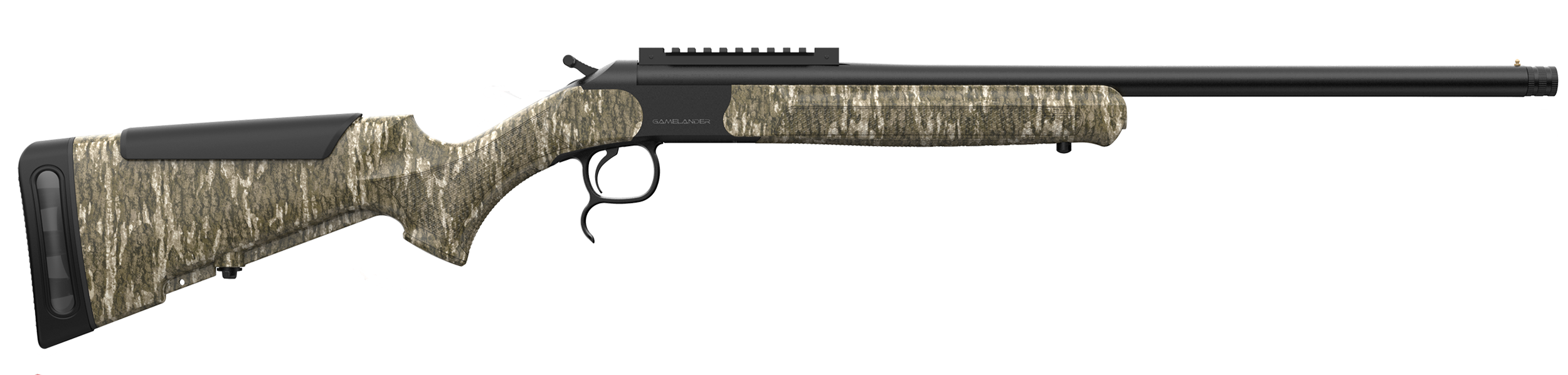 Retay USA GML410BTL Gamelander 410 Gauge Single Shot 3" 1rd Black Deep Bore Barrel, Black Drilled & Tapped Receiver w/Picatinny Rail, Adj LOP Bottomland Synthetic Stock