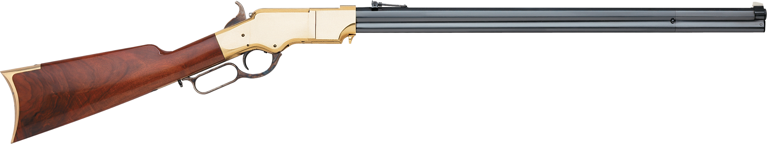 Taylors & Company 550252 1860 Uberti Full Size 44-40 Win 13+1 24.25" Blued Octagon Barrel, Brass Receiver, Walnut Fixed Stock, Right Hand