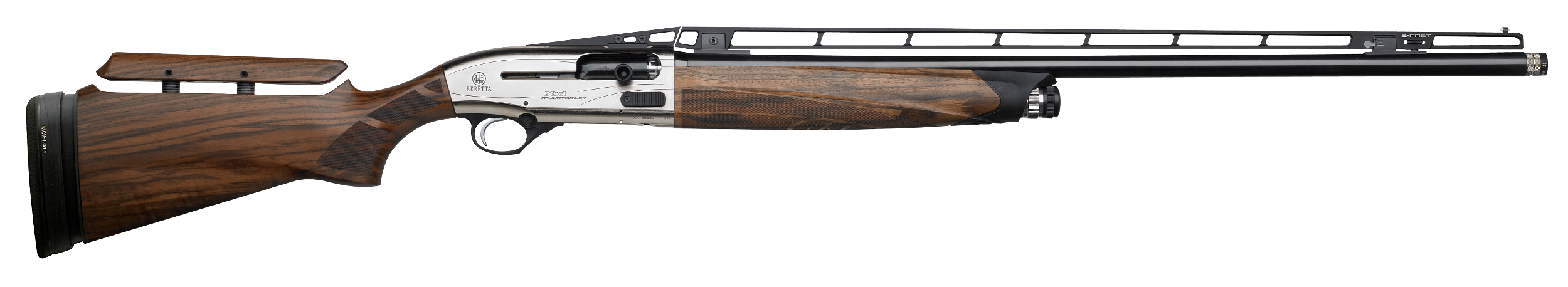Beretta USA J40CT10 A400 Xcel Multitarget 12 Gauge 3" 4+1 30" Blued Barrel, Silver Anodized Metal Finish, Oiled Walnut Adjustable Comb Kick-Off Stock