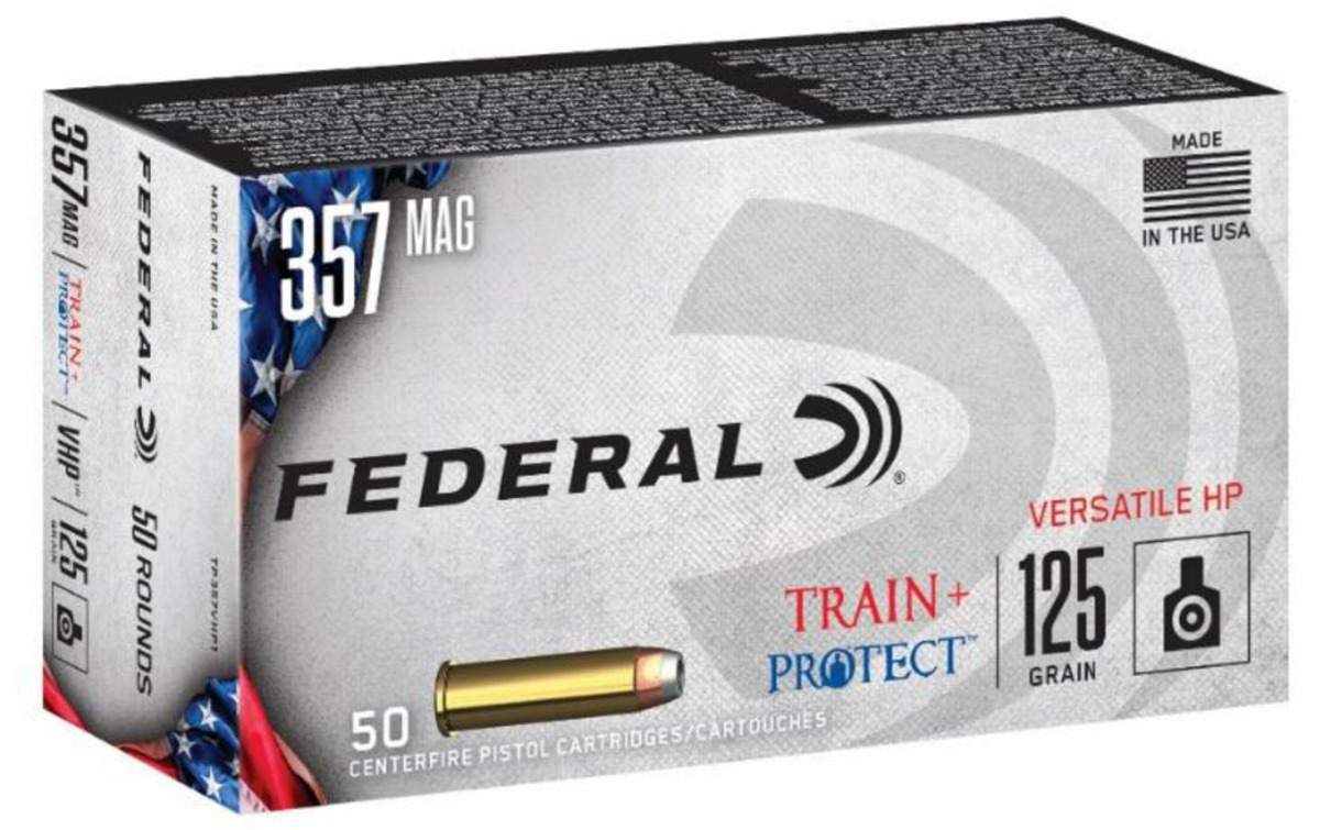 Federal TP357VHP1 Train + Protect 357Mag 125gr Versatile Hollow Point 50 Per Box/10 Case
