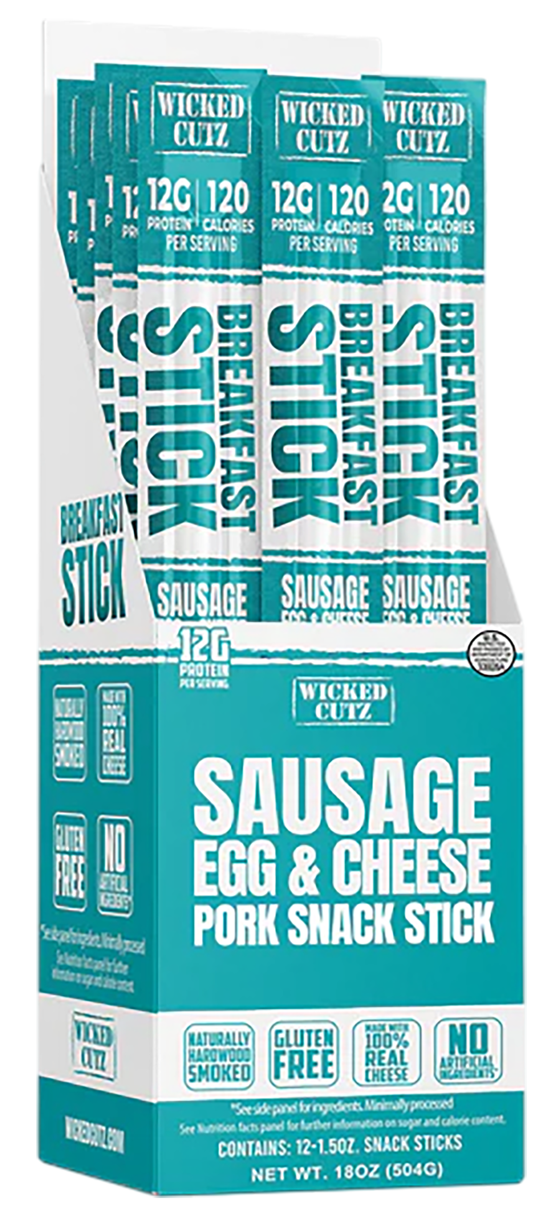 Wicked Cutz Sausage Egg & Cheese Breakfast Sticks 12 Pack