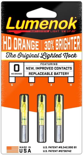 LUMENOK LIGHTED NOCK X-SERIES HD ORANGE 3PK
